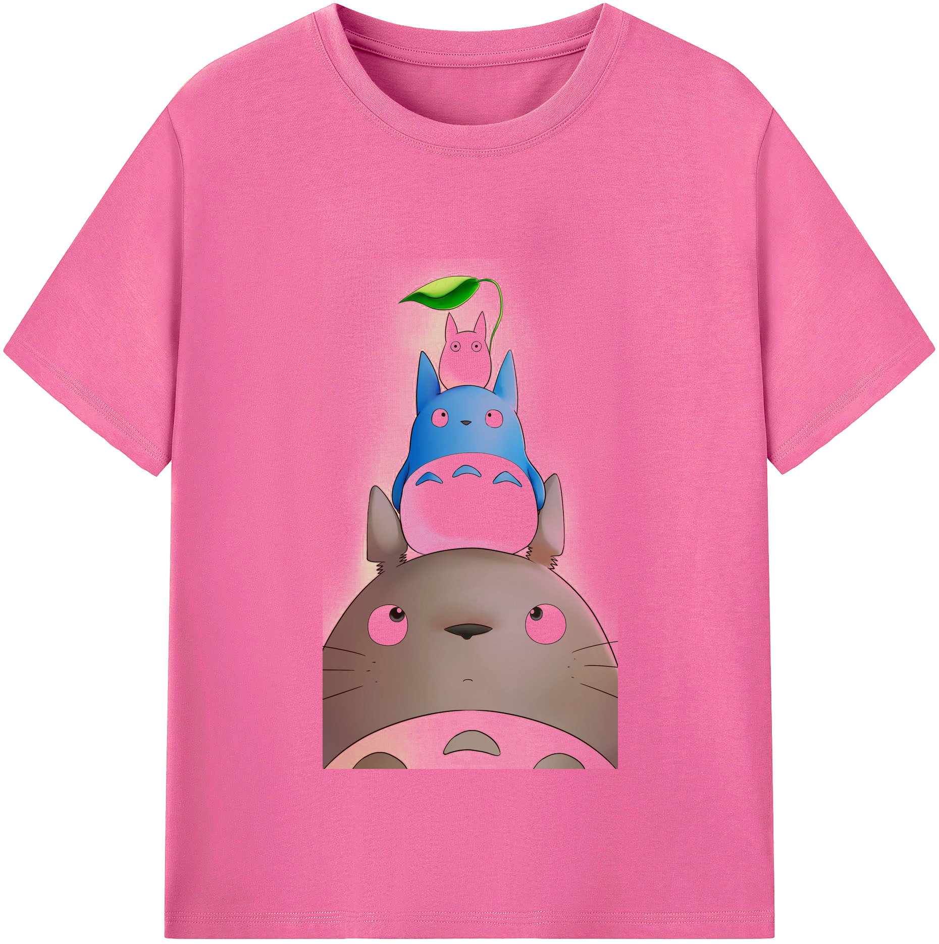 （画像用） となりのトトロ 草壁メイ 草壁サツキ My Neighbor Totoro Satsuki Kusakabe Mei Kusakabe レディースカジュアルプリントTシャツ（綿100％）